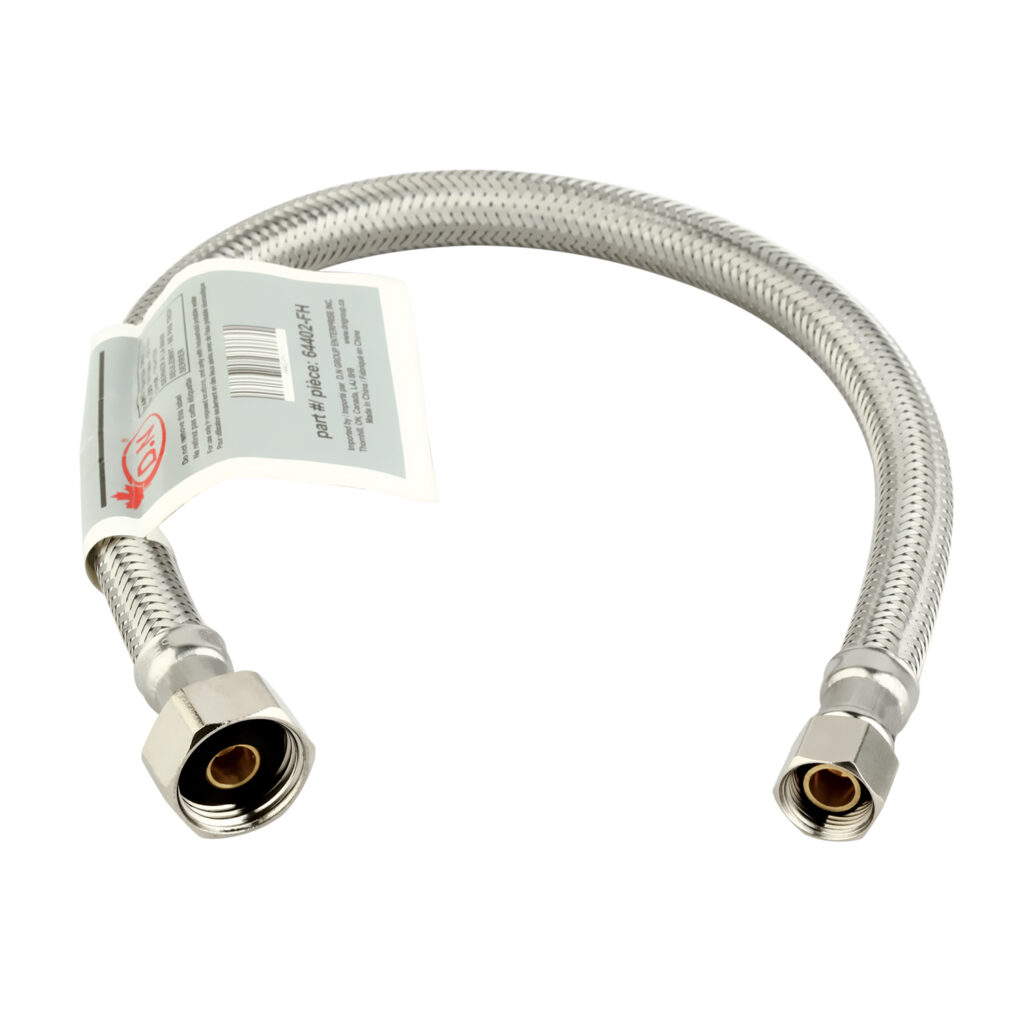 FAUCET FLEXIBLE CONNECTOR  3/8″ OD Comp x 1/2″ FIP