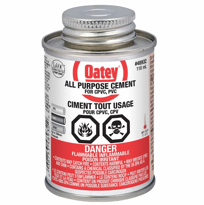 ALL PURPOSE ABS & PVC & CPVC CEMENT 118ML CLEAR