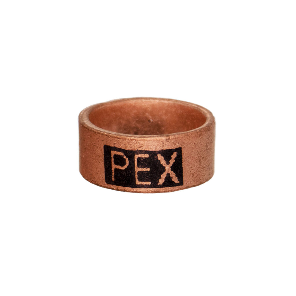 PEX COPPER CRIMP RING WITH SPOT STOP