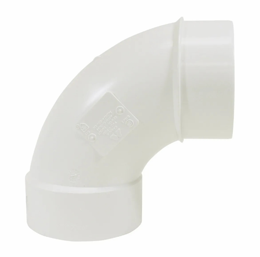 PVC SEWER ELBOW SPIGOT 90°