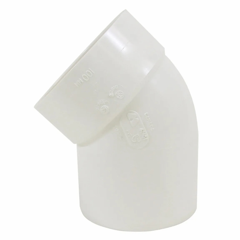 PVC SEWER ELBOW SPIGOT 45°