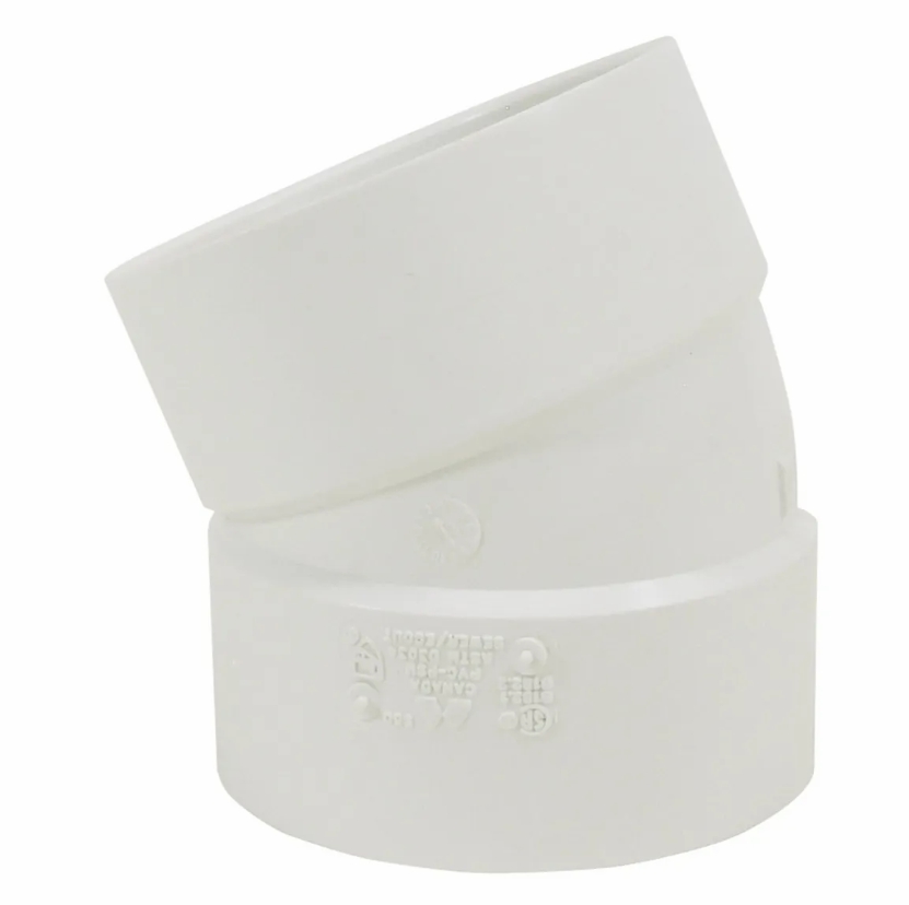 PVC SEWER ELBOW 22½°