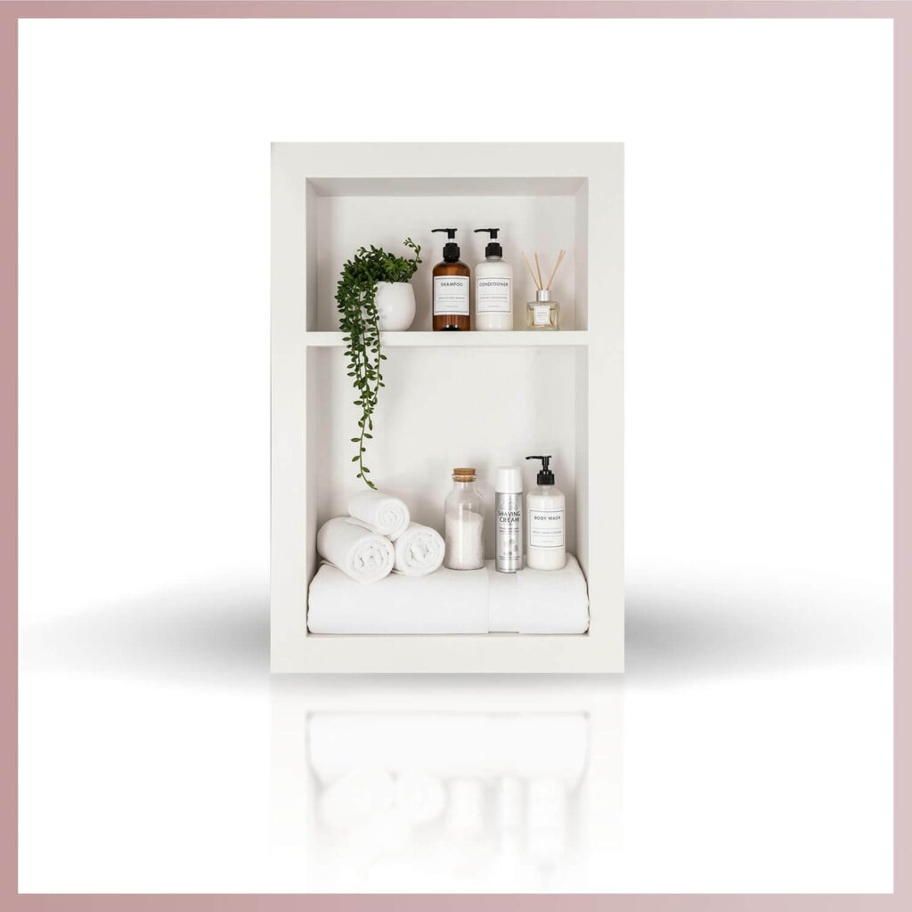 QUARTZ NICHE DOUBLE SHELF 16″x24″