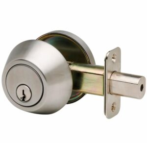 DEADBOLT ROUND STAINLESS STEEL – SINGLE CYLINDER