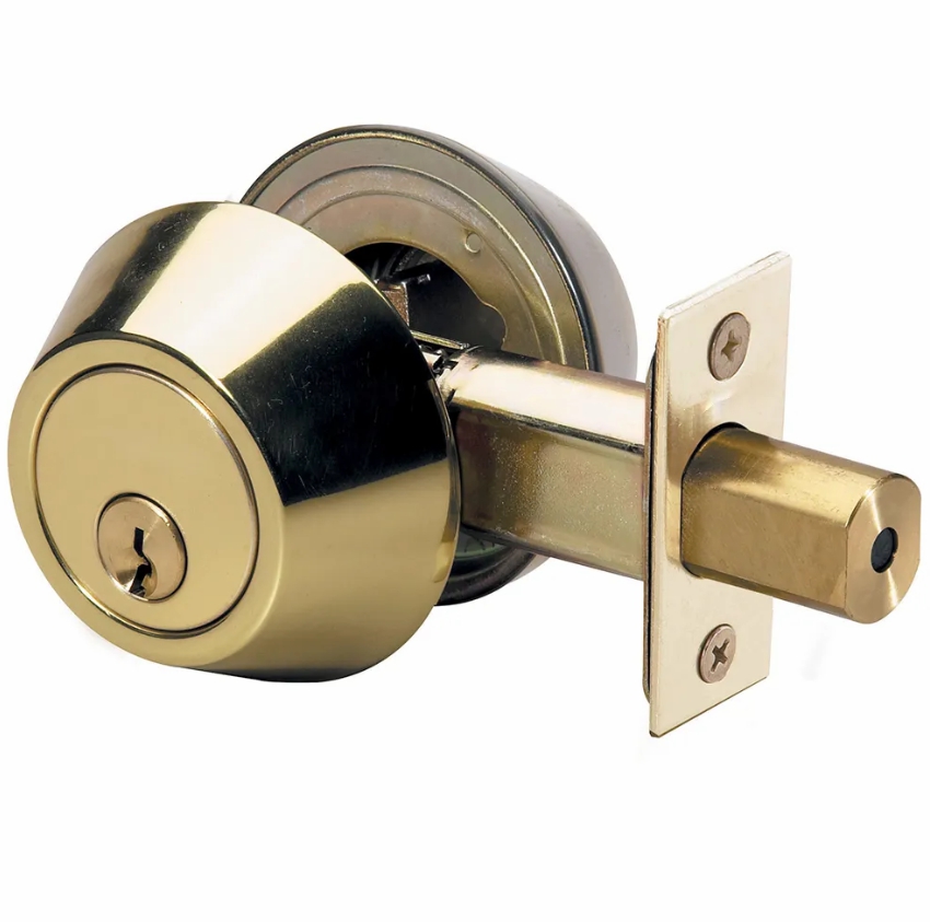DEADBOLT ROUND GOLD
