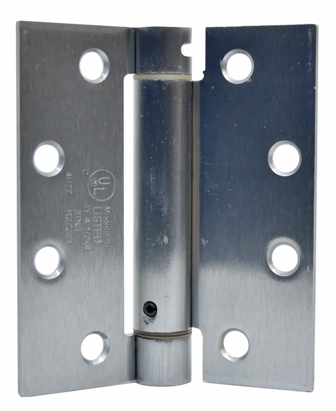 FULL MORTISE ADJUSTABLE SPRING HINGE 4IN x 4½IN SQUARE