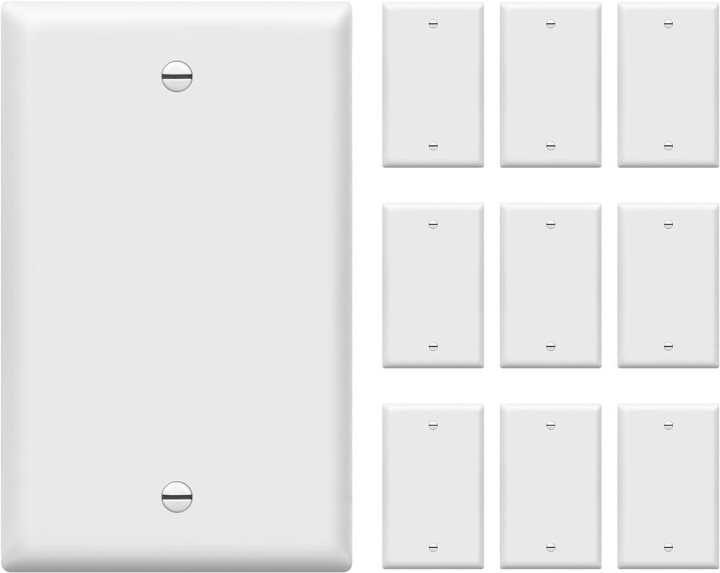 4-GANG WALL COVER PLATE PLASTIC WHITE