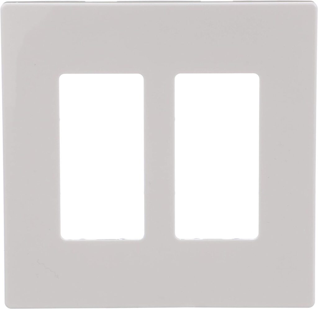 SINGLE SCREWLESS WALL COVER PLATE EATON PLASTIC WHITE