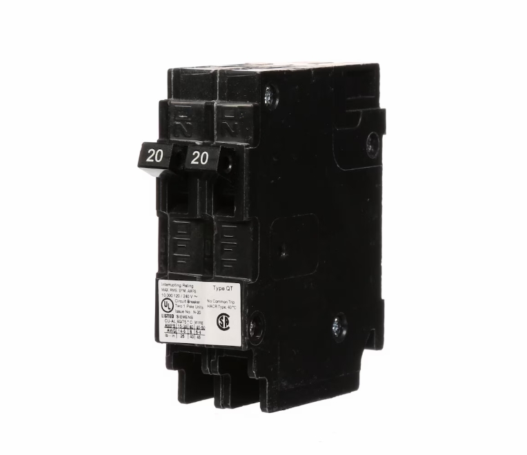 SIEMENS CIRCUIT BREAKER 15AMP/15AMP SPACE SAVER