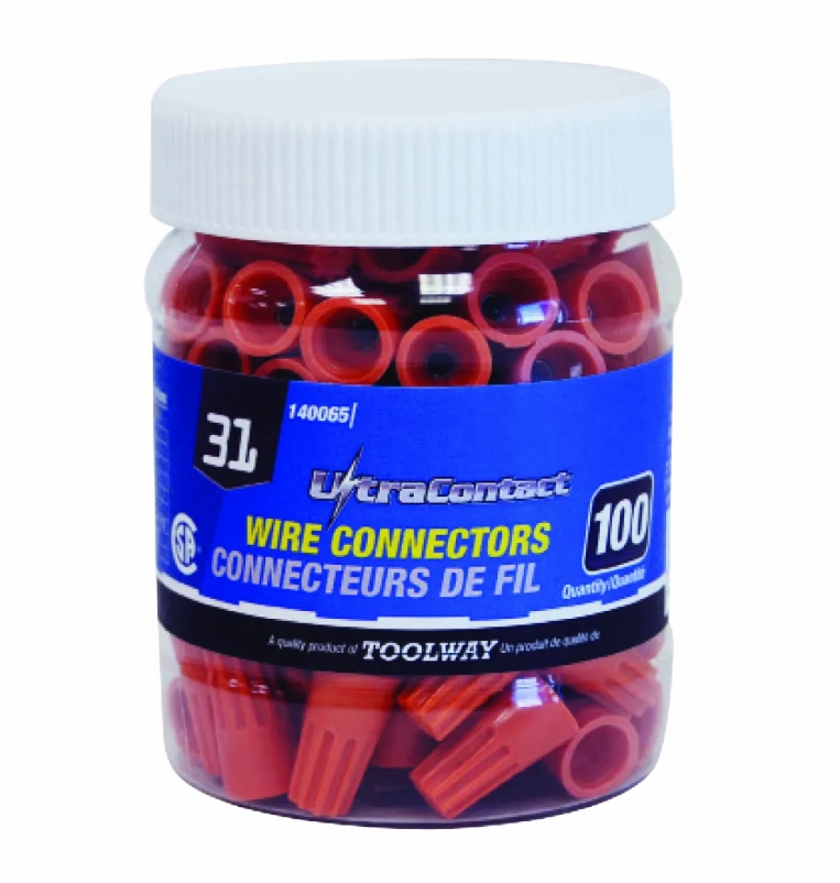 10 PK TWIST ON WIRE CONNECTOR #35 (L) RED