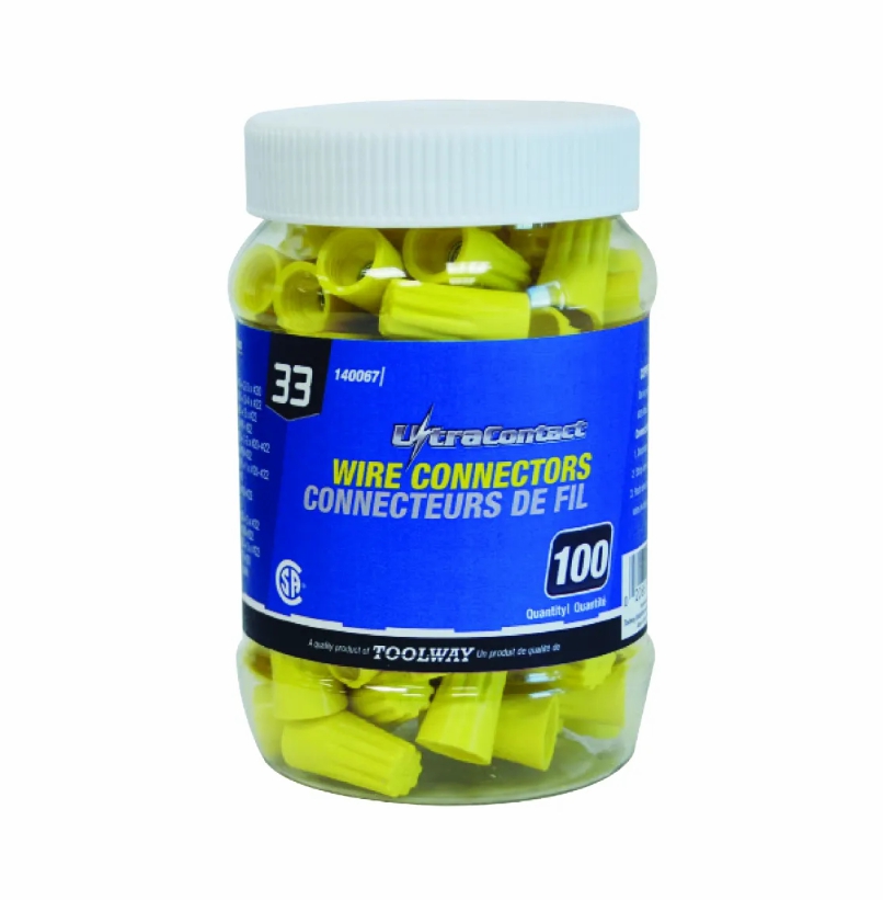 100PK TWIST ON WIRE CONNECTOR ORANGE (140065)