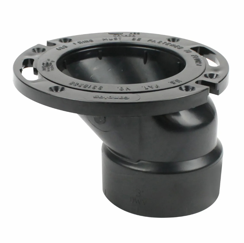 ABS ADJ. MALE FLOOR FLANGE