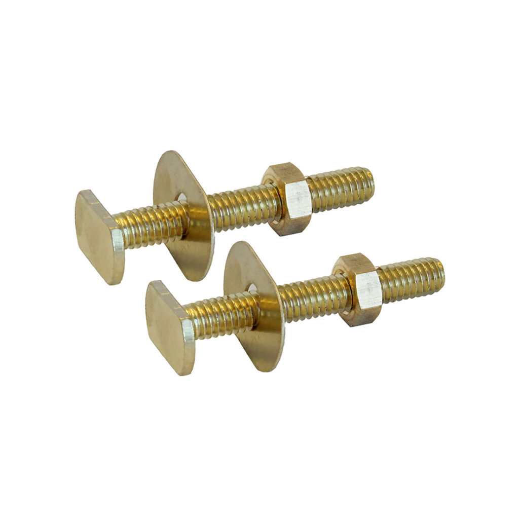 TOILET BOLT SET (2) WITH OVAL HEAD AND WASHER 5/16″