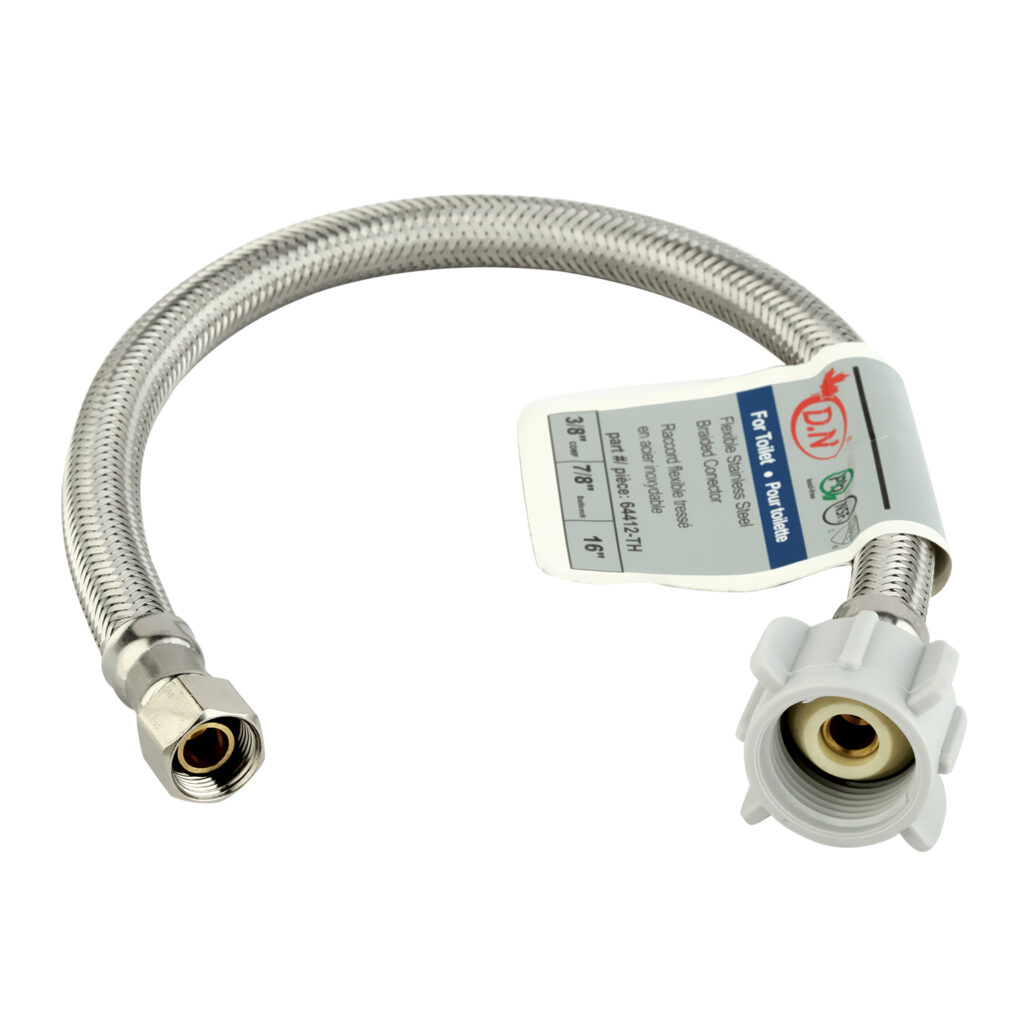 TOILET FLEXIBLE CONNECTOR  3/8″ OD COMP x 7/8″ BALLCOCK